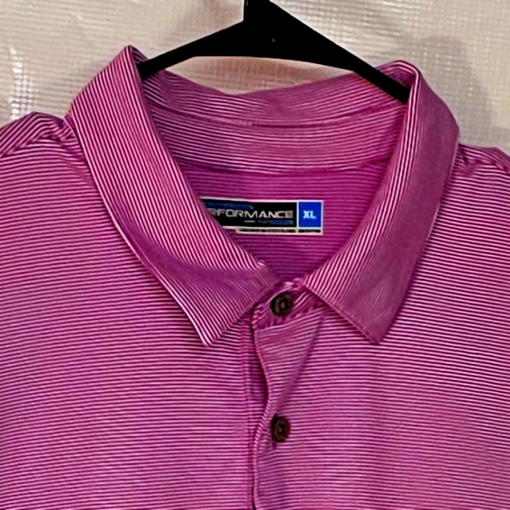 Roundtree &Yorke Performance Golf Polo Stretch Purple XL XLG